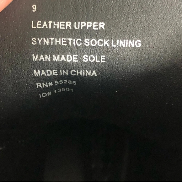 New! Express men’s Black patent Leather lace-up Combat Boots Size 9 - Picture 3 of 7